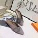 Hermes Khaki Crystal Roxane Mule