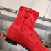Hermes Red Saint Honore Ankle Boots