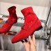 Hermes Red Saint Honore Ankle Boots