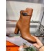 Hermes Brown Joueuse Ankle Boots