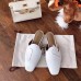 Hermes Tangeria Mule In White Calfskin Leather