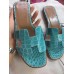 Hermes Lagon Crocodile Oran Sandals