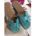 Hermes Lagon Crocodile Oran Sandals