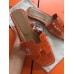 Hermes Orange Crocodile Oran Sandals