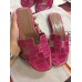 Hermes Rose Red Crocodile Oran Sandals