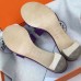 Hermes Purple Epsom Oasis Sandals