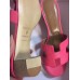 Hermes Rose Lipstick Epsom Oasis Sandals