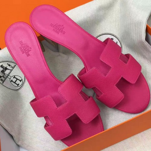 hermes pink slippers