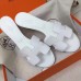 Hermes White Epsom Oasis Sandals
