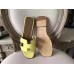Hermes Oran Sandals In Soufre Epsom Leather