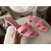 Hermes Pink Epsom Oasis Sandals