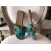 Hermes Oran Sandals In Malachite Epsom Leather