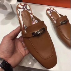 Hermes Oz Mule In Camarel Calfskin Leather Hermes Oz Mule In Camarel Calfskin Leather