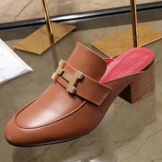 Hermes Paradis Mule In Camarel Calfskin Leather Hermes Paradis Mule In Camarel Calfskin Leather