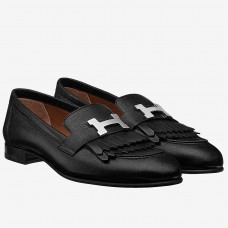 Hermes Royal Loafers In Black Calfskin Hermes Royal Loafers In Black Calfskin