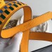 Hermes Yellow Tressage Cuir 25 MM Bag Strap