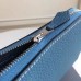 Hermes Blue Jean Azap Zipped Wallet