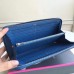 Hermes Blue Clemence Azap Zipped Wallet