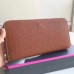 Hermes Brown Clemence Azap Zipped Wallet