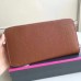 Hermes Brown Clemence Azap Zipped Wallet