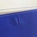 Hermes Blue Electric Clemence Azap Zipped Wallet