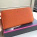 Hermes Orange Clemence Azap Zipped Wallet