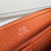 Hermes Orange Clemence Azap Zipped Wallet