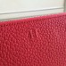 Hermes Red Clemence Azap Zipped Wallet