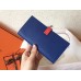 Hermes Bi-Color Epsom Bearn Wallet Electric Blue/Piment