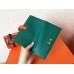 Hermes Bi-Color Epsom Bearn Wallet Malachite/Orange