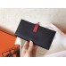 Hermes Bi-Color Epsom Bearn Wallet Black/Ruby