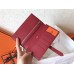 Hermes Bi-Color Epsom Bearn Wallet Black/Ruby