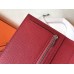 Hermes Bi-Color Epsom Bearn Wallet Black/Ruby