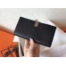 Hermes Bi-Color Epsom Bearn Wallet Black/Taupe