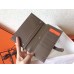 Hermes Bi-Color Epsom Bearn Wallet Black/Taupe