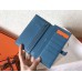 Hermes Bi-Color Epsom Bearn Wallet Orange/Blue Jean