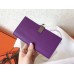 Hermes Bi-Color Epsom Bearn Wallet Ultraviolet/Taupe