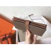 Hermes Bi-Color Epsom Bearn Wallet Taupe/Brown