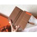 Hermes Bi-Color Epsom Bearn Wallet Taupe/Brown