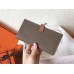 Hermes Bi-Color Epsom Bearn Wallet Taupe/Brown