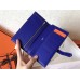 Hermes Bi-Color Epsom Bearn Wallet Taupe/Electric Blue