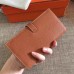 Hermes Brown Clemence Bearn Gusset Wallet