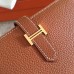 Hermes Brown Clemence Bearn Gusset Wallet