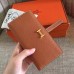 Hermes Brown Clemence Bearn Gusset Wallet