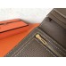 Hermes Taupe Clemence Bearn Gusset Wallet