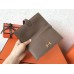 Hermes Taupe Clemence Bearn Gusset Wallet