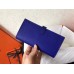 Hermes Blue Electric Epsom Bearn Gusset Wallet