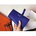 Hermes Blue Electric Epsom Bearn Gusset Wallet