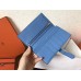 Hermes Blue Jean Epsom Bearn Gusset Wallet