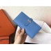 Hermes Blue Jean Epsom Bearn Gusset Wallet